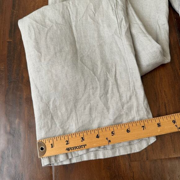 PETER MILLAR Chino Pants Beige Linen Straight Leg Work Trouser Y2K - Picture 13 of 13